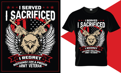Fototapeta premium Veteran day t-shirt design. Custom typography veteran day premium quote t-shirt design.