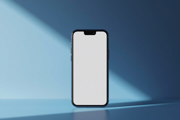 smartphone mockup image showcasing a modern device with a blank, customizable screen, perfect for presenting app designs, mobile websites, or digital content in a clean and realistic setting