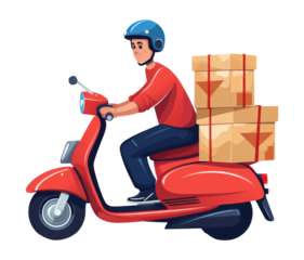 PNG Scooter box motorcycle cardboard.