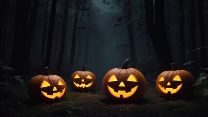 halloween pumpkin on a dark background