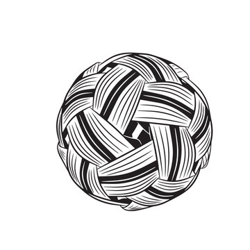 Sepak takraw icon isolated on white background vector illustration.