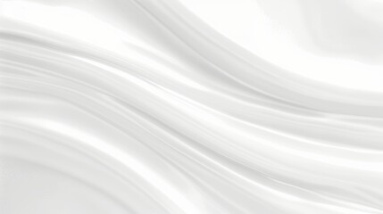 Abstract White Fabric Background, Elegant Satin Texture with Waves, Soft Focus for Luxury Design