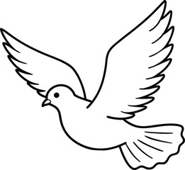 Enjoy hours of coloring fun with this simple black and white flying bird page, designed for children’s enjoyment.
