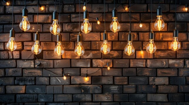 Electric retro llamas hanging. Festive warm glowing string lights in a cozy bokeh effect on a dark background. Ideal for Christmas, holiday decor, and celebration themes