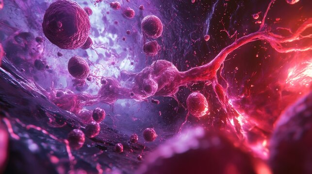 Hormones are released from endocrine glands and enter the bloodstream, reflecting vital biological processes at the cellular level