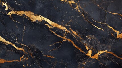 A stunning mix of black marble with gold accents, creating a timeless and elegant texture, ideal for various design projects.