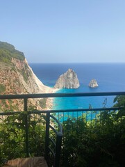 Ocean view from a restaurant