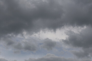 Sky is overcast, storm is coming, rain is about to fall.