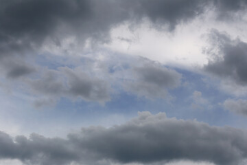 Sky was clear and overcast indicating a storm was coming.