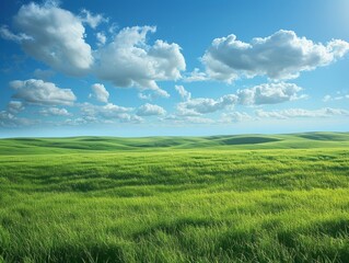 Green fields and trees beautiful mountains There's a clear sky There's morning light