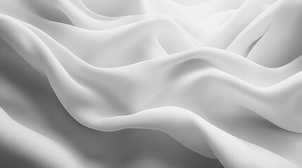 Obraz premium A white fabric with a wave pattern. The wave pattern is very prominent and covers the entire fabric