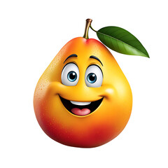 Cartoon character of smiling mango 
