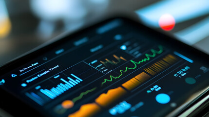 close-up of a digital health app on a smartphone tracking patient wellness metrics, personalized care