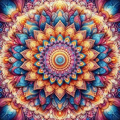 RGB colorful mandala design