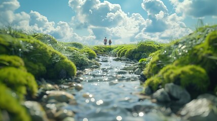 Outdoor green space nature shooting scene