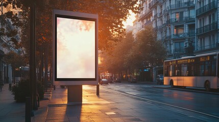 Mockup design in the town