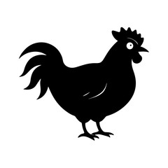 chicken silhouette vector illustration