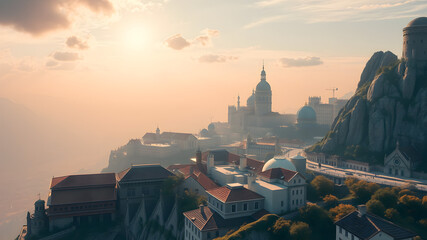 Aerial view of a big city