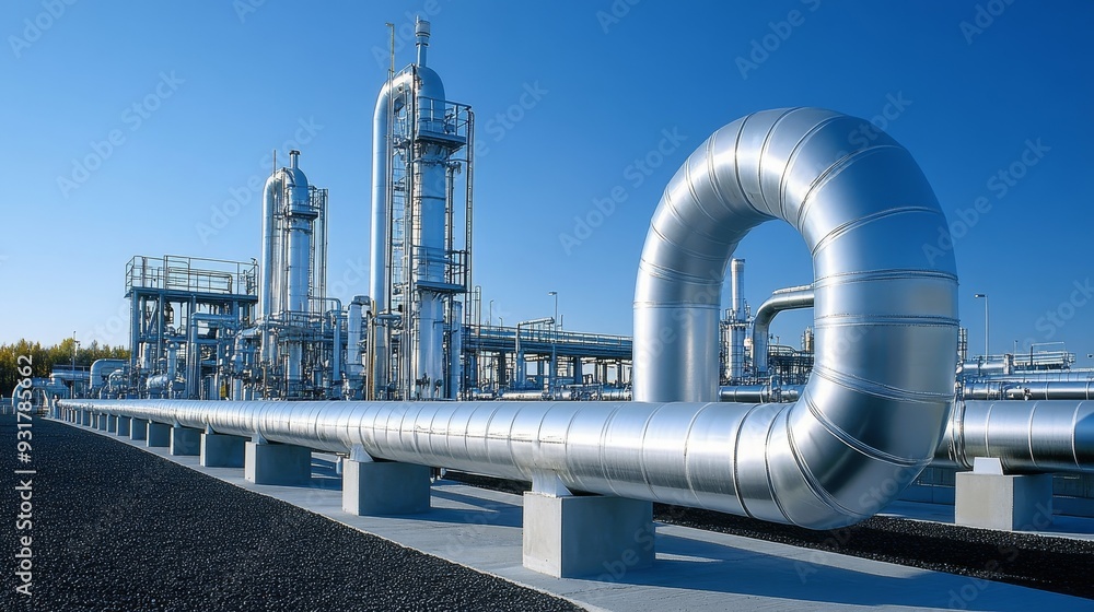 Poster natural gas pipeline infrastructure for efficient distribution system transportation