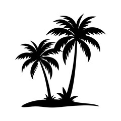 palm tree silhouette vector illustration