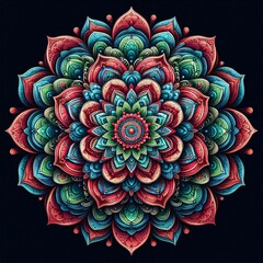 RGB colorful mandala design