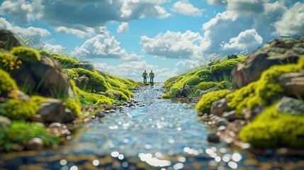 Outdoor green space nature shooting scene