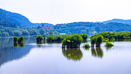Fototapeta premium Iseo lake and sebino natural park in lombardy italy