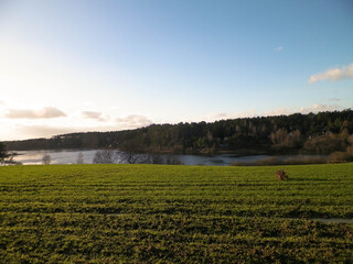 Wysockie lake at December. Kashubia. Northern Poland