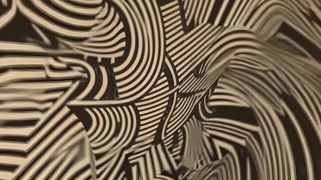 Monochrome ornamental pattern with swirling motion
