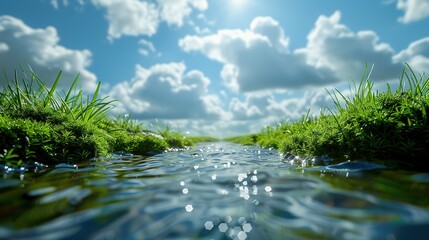 Outdoor green space nature shooting scene