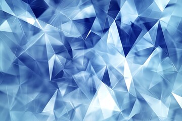 Obraz premium Abstract blue geometric background forming a crystal structure