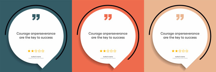 3D bubble testimonial banner, quote, infographic. Social media post template designs for quotes. Empty speech bubbles, quote bubbles and text box. Vector Illustration EPS10.