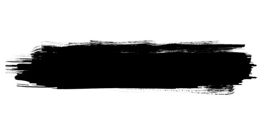Black brush stroke label banner