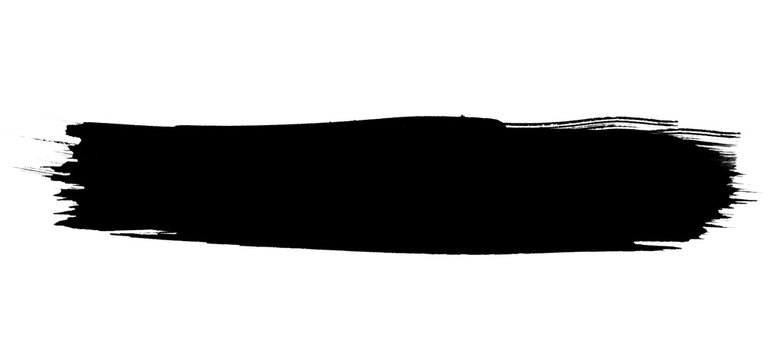 Black brush stroke label banner