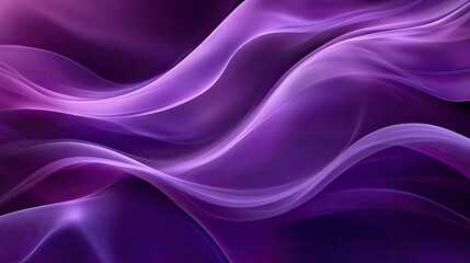 Obraz premium A mesmerizing abstract background featuring flowing purple waves, creating a dynamic sense of motion. The rich colors and smooth curves are ideal for modern, elegant designs.