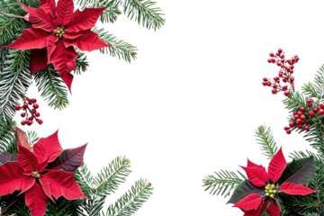 PNG  Christmas corner arrangement christmas flower backgrounds.