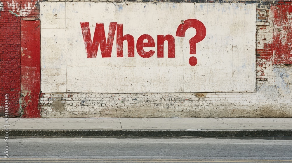 Fototapete a red question mark 
