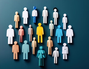 Vibrant human figures with diverse traits, passions, and abilities. Target markets, preferences, and buying potential in marketing segmentation.