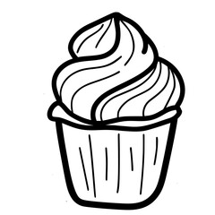Cupcake outline 
