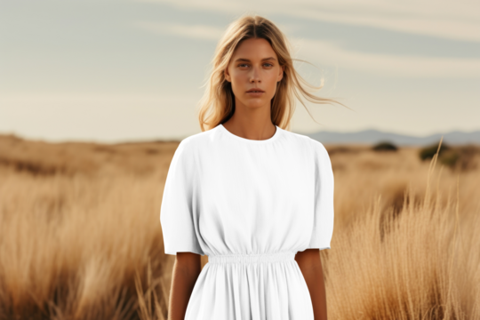 Women's dress png mockup, transparent design