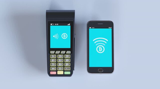 Wireless Payment From Smartphone To Terminal Fast Nfc Transferring Between The Bank Accounts Virtual Currency Modern Electronic Application Effortless International Worldwide Technology