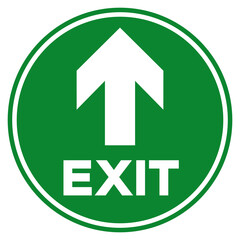 Exit Arrow Up Symbol Sign, Vector Illustration, Isolate On White Background Label. EPS10