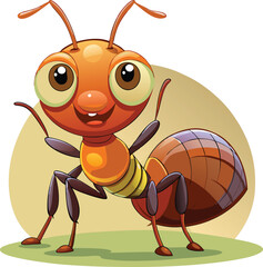 Cute Ant vector cartoon illustration
