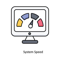System Speed vector filled outline Icon Design illustration. Smart Home and Technology Symbol on White background EPS 10 File