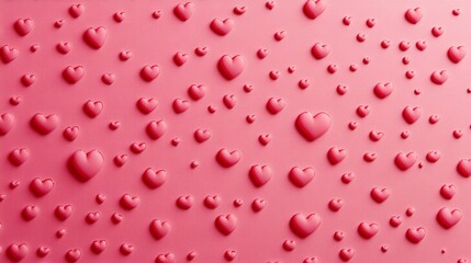 Pattern of tiny hearts with a gradient effect on a pink background