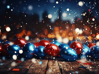 Excellent Happy bastille day decoration background with eiffel tower balloon