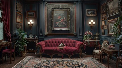 Vintage studio interior set