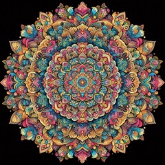 RGB colorful mandala design