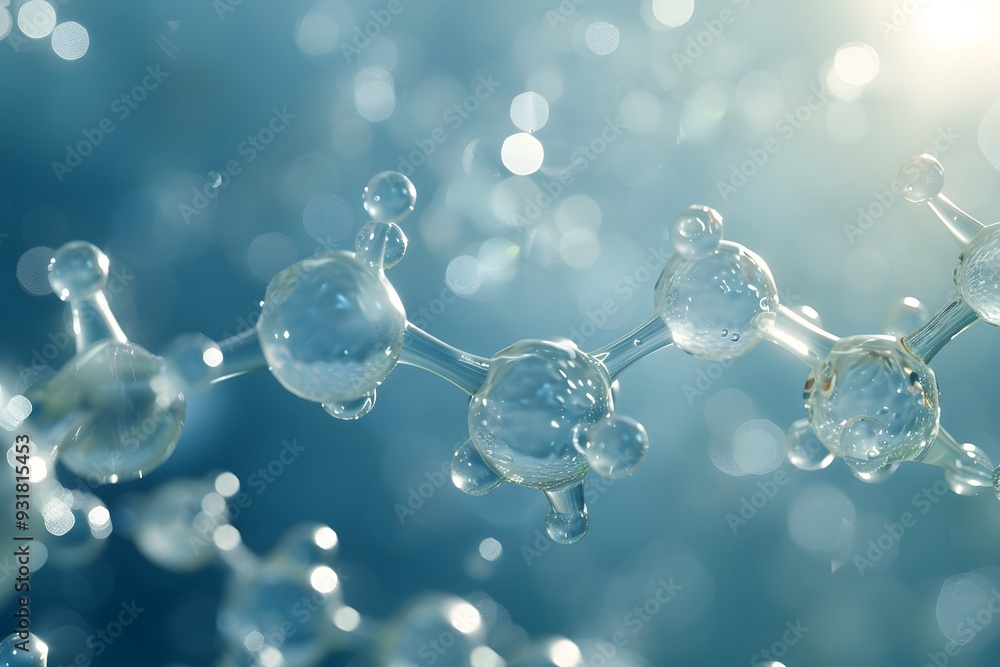 Aufkleber stunning close-up of molecular structure with bokeh effect