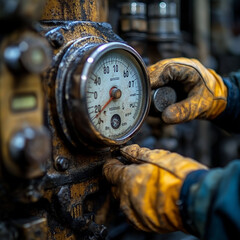 pressure, gauge, meter, measure, scale, manometer, gas, measurement, industry, industrial, equipment, old, air, pipe, instrument, dial, metal, barometer, clock, water, tool, technology, valve, control